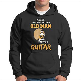 Never Underestimate An Old Man With A Guitar Guitarist Lover Hoodie - Thegiftio UK