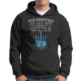 Never Underestimate An Old Man With A Guitar Music Hoodie - Thegiftio UK