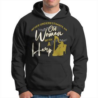 Never Underestimate An Old Man With A Harp Hoodie - Thegiftio UK