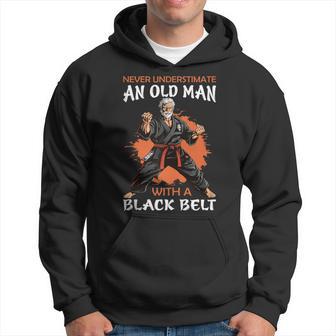 Never Underestimate Old Man Judo Fighter Judoka Martial Arts Hoodie - Seseable