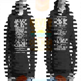 Never Underestimate An Old Man With A Pickleball Paddle Men Hoodie | Mazezy