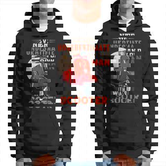 Never Underestimate An Old Man With A Scooter Pro Scooter Hoodie | Mazezy