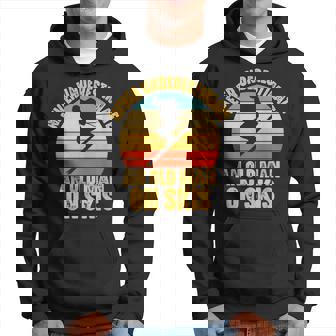 Never Underestimate An Old Man On Skis Skier Skiing Hoodie | Mazezy