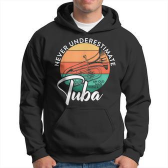 Never Underestimate An Old Man With A Tuba Band Hoodie - Thegiftio UK