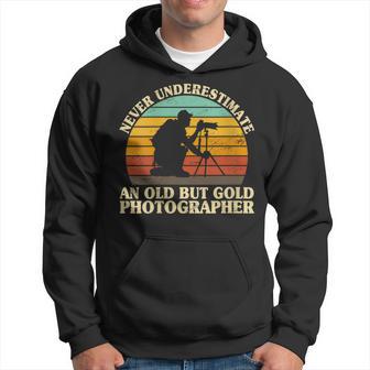 Never Underestimate An Old Photographer Photograph Hoodie - Monsterry