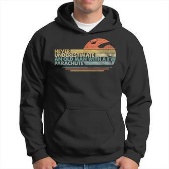 Never Underestimate Old Skydiver Hoodie - Monsterry