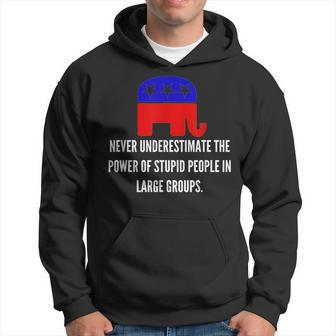 Never Underestimate The Power Of Stupid Republican People Hoodie | Mazezy