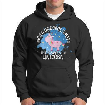 Never Underestimate The Power Of A Unicorn Quote Hoodie - Seseable