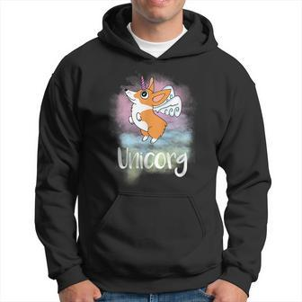 Unicorg Funny Magical Corgi Dog Unicorn Pun Hoodie | Mazezy