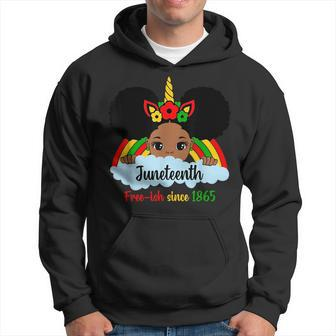Unicorn Girl Junenth Freeish Since 1865 Kids Toddlers Hoodie | Mazezy