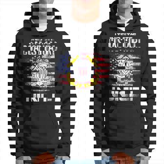 United States Coast Guard Uncle With American Flag Gift Funny Gifts For Uncle Hoodie | Mazezy