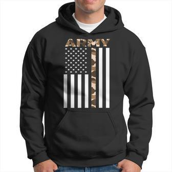 Us Army Flag Infantry Ranger  Camouflage Brown Hoodie