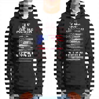 Us Coast Guard Veteran Uscg American Flag Patriotic Hoodie - Thegiftio