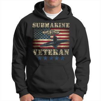 Us Navy Submarine Veteran Usa Flag Vintage Submariner Gift Hoodie | Mazezy