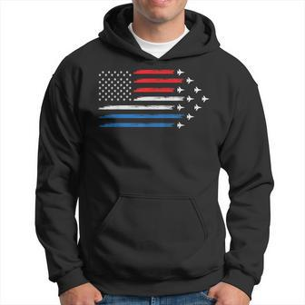 Usa American Flag 4Th Of July Celebration Fighter Jets Air Hoodie - Monsterry AU