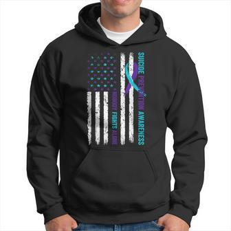 Usa Flag Nobody Fights Alone Suicide Prevention Awareness Hoodie | Mazezy