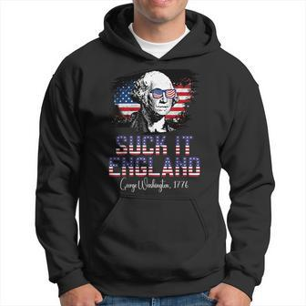 Usa George Washington Suck It England 1776 American 4Th July IT Funny Gifts Hoodie | Mazezy