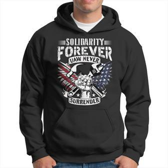 Usa Solidarity Forever Uaw Never Surrender Uaw Union Strong Hoodie - Thegiftio UK