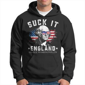 Usa Suckit England Funny 4Th Of July George Washington 1776 1776 Funny Gifts Hoodie | Mazezy