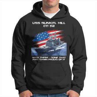 Uss Bunker Hill Cg-52 Class Cruiser American Flag Veteran Hoodie - Thegiftio UK