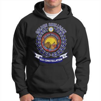 Uss Constellation Cv64 Golden Shellback Patch Image Hoodie - Thegiftio UK