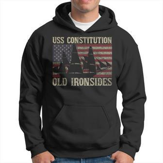 Uss Constitution Old Ironsides Frigate Usa American Gift Hoodie | Mazezy