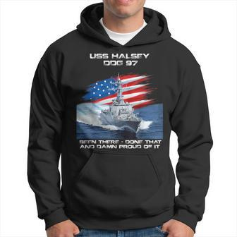 Uss Halsey Ddg-97 Destroyer Ship Usa Flag Veterans Day Xmas Hoodie - Thegiftio UK