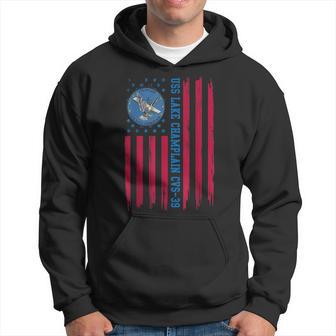 Uss Lake Champlain Cvs39 Usa Flag Aircraft Carrier Veteran Hoodie - Thegiftio UK