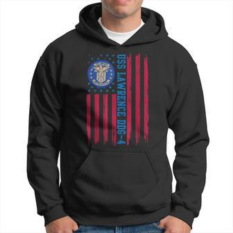 Uss Lawrence Ddg4 American Flag Veteran Fathers Day Hoodie | Mazezy