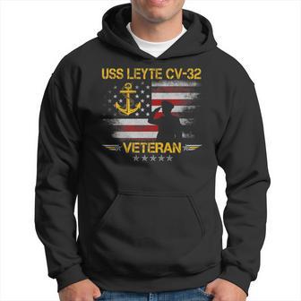 Uss Leyte Cv-32 Aircraft Carrier Veteran Flag Veterans Day Hoodie - Thegiftio UK