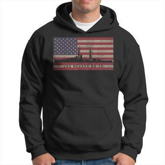 Uss Nevada Bb36 Battleship Gift Usa American Flag Hoodie | Mazezy