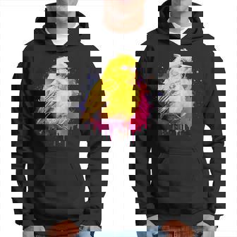 Vaporwave Aesthetic Yellow Warbler Hoodie | Mazezy