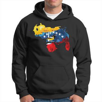 Venezuelan Map Venezuelan Flag Colored Venezuela Gift Gift For Women Hoodie - Thegiftio UK