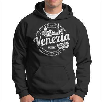 Venice With Gondolier Italy Carnival Vintage Souvenir Hoodie | Mazezy