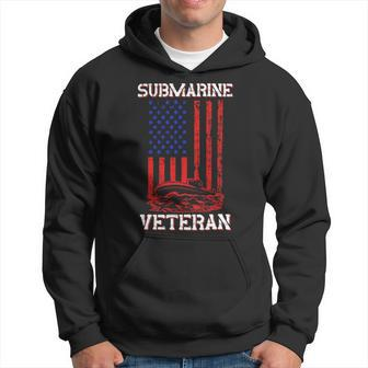 Veteran Vets Submarine Veteran Flag Patriotic Sub Service Submariner Veterans Hoodie - Monsterry UK
