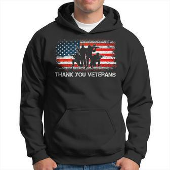 Veteran Vets Thank You Military Veterans Day American Flag Veterans Hoodie - Monsterry DE
