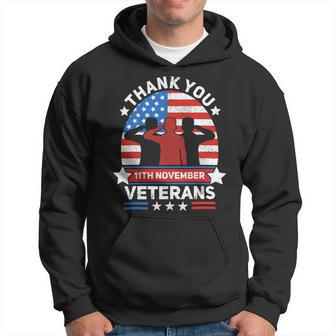 Veteran Vets Thank You Veterans Day Patriotic American Flag Usa Veterans Hoodie - Monsterry DE