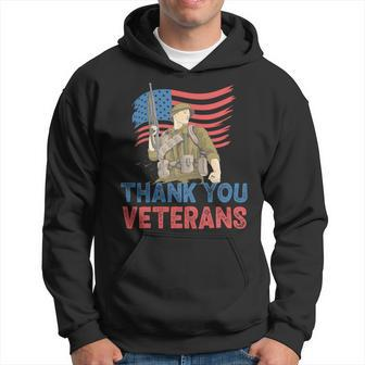 Veteran Vets Thank You Veterans Service Patriot Veteran Day American Flag 8 Veterans Hoodie - Monsterry UK