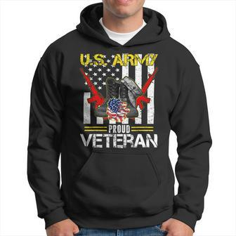 Veteran Vets US Army Proud Veteran With American Flag Gifts Veteran Day Veterans Hoodie - Monsterry UK