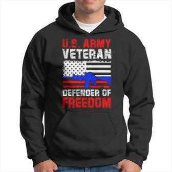Veteran Vets Us Army Veteran Defender Of Freedom Fathers Veterans Day 4 Veterans Hoodie - Monsterry UK