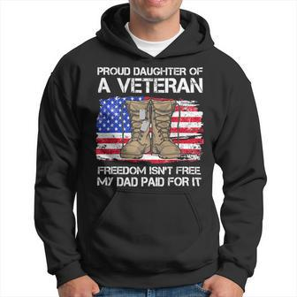 Veteran Vets Us Flag Proud Daughter Of A Veteran Us Military Veteran Day 41 Veterans Hoodie - Monsterry DE