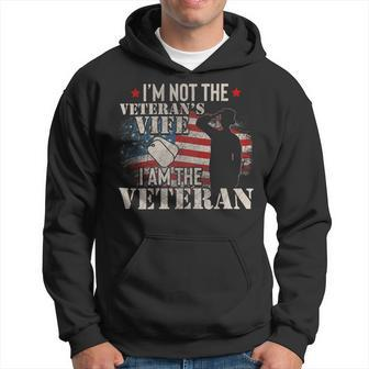 Veteran Vets Womens Im Not The Veterans Wife I Am The Veteran Us Army Veterans Hoodie - Monsterry