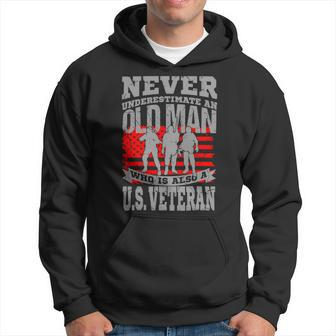 Veterans Day Never Underestimate An Old Man With A Dd214 225 Hoodie - Monsterry