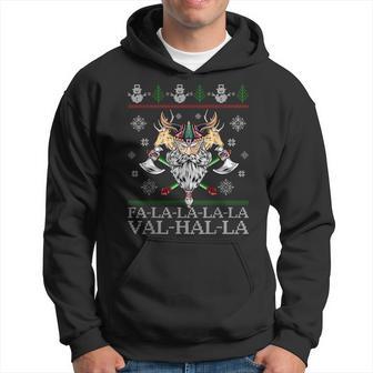 Viking Santa Viking Christmas Sweater Falala Lala Valhalla Hoodie - Thegiftio UK