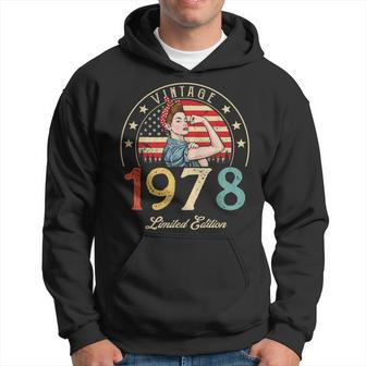 Vintage 1978 Limited Edition 1978 44Th Birthday 44 Years Old Hoodie - Thegiftio UK