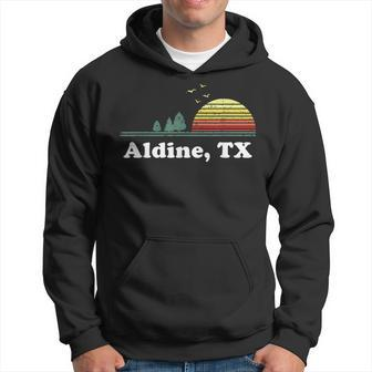 Vintage Aldine Texas Home Souvenir Print Hoodie | Mazezy