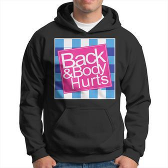 Vintage Back Body Hurts Cute Funny Meme Parody Meme Funny Gifts Hoodie | Mazezy