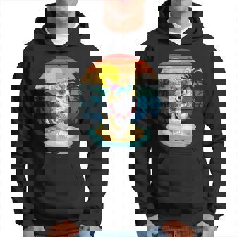 Vintage Beach Tropical Summer Vacation Corgi Dog Lover Funny Hoodie | Mazezy