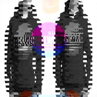 Vintage Bellwood Vaporwave Illinois Hoodie | Mazezy