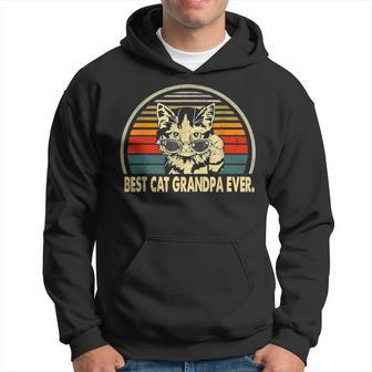 Vintage Best Cat Grandpa Ever Funny Fathers Day Gift For Mens Hoodie | Mazezy